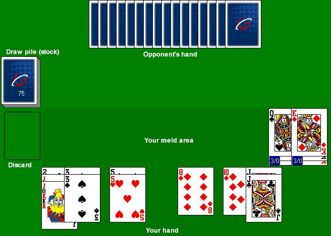 Online Canasta game with  